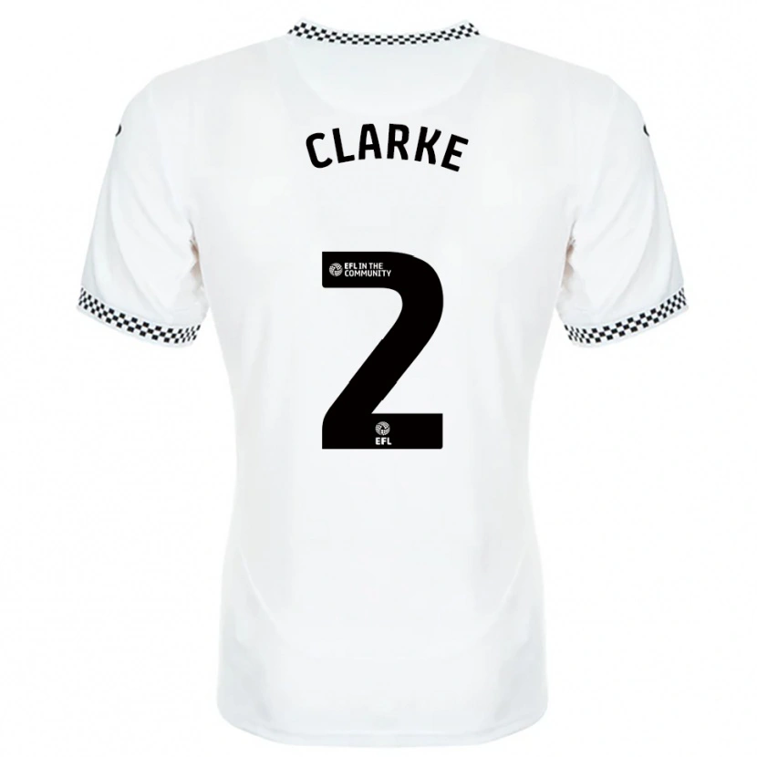 Danxen Hombre Camiseta Billy Clarke #2 Blanco Naranja 1ª Equipación 2025/26 La Camisa