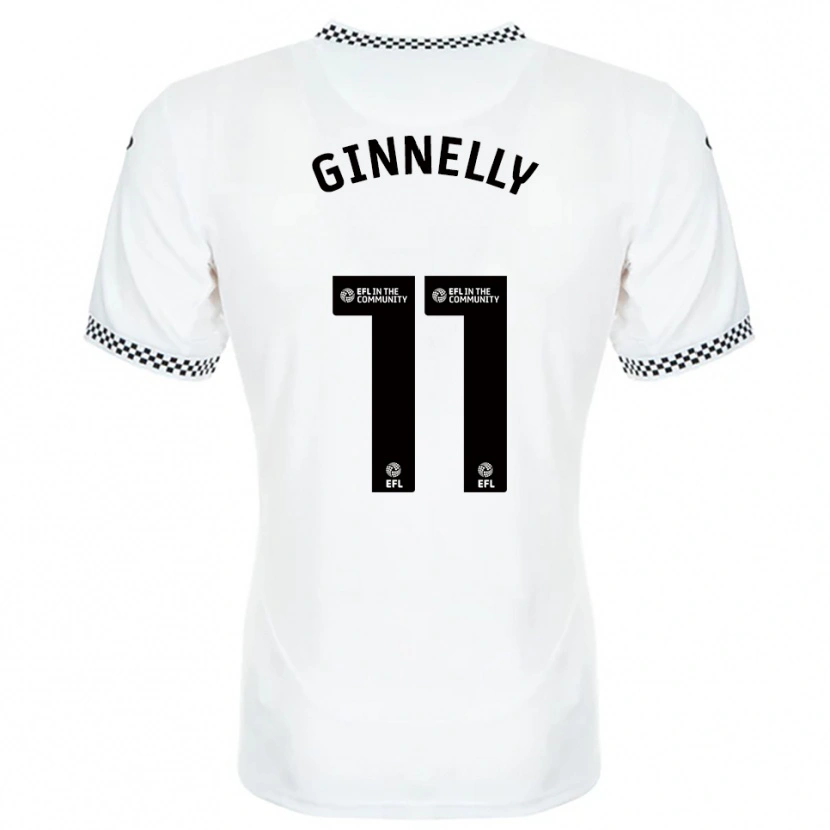 Danxen Hombre Camiseta Josh Ginnelly #11 Blanco Naranja 1ª Equipación 2025/26 La Camisa