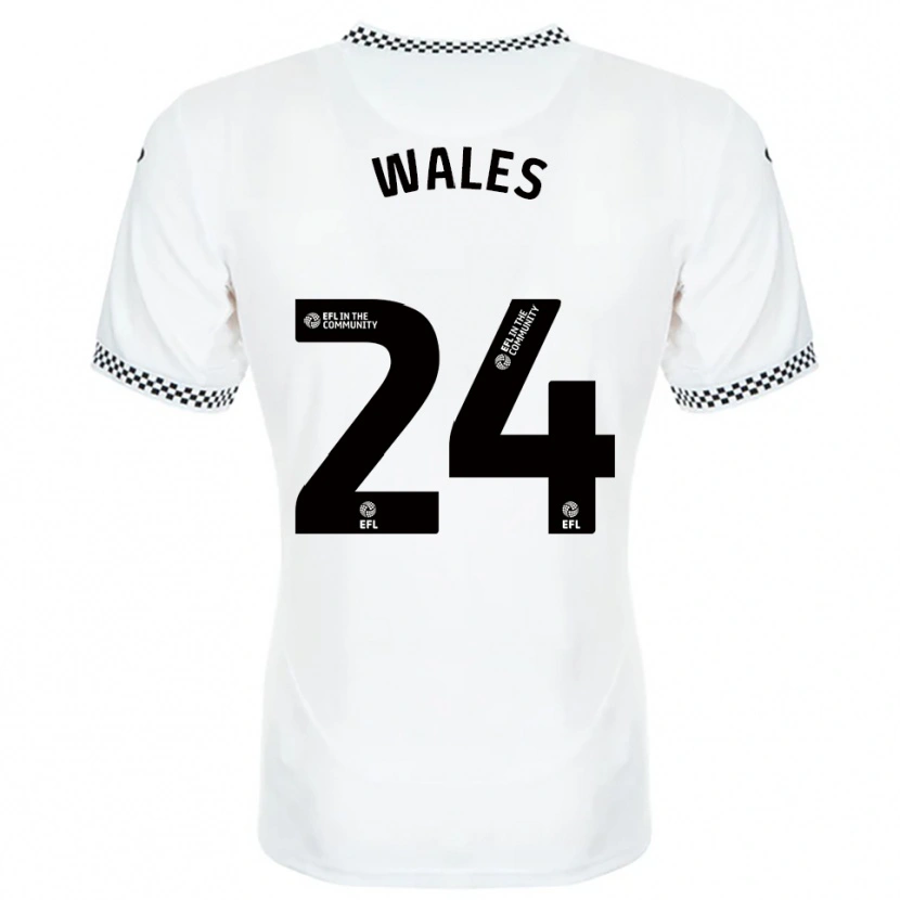 Danxen Hombre Camiseta Bobby Wales #24 Blanco Naranja 1ª Equipación 2025/26 La Camisa