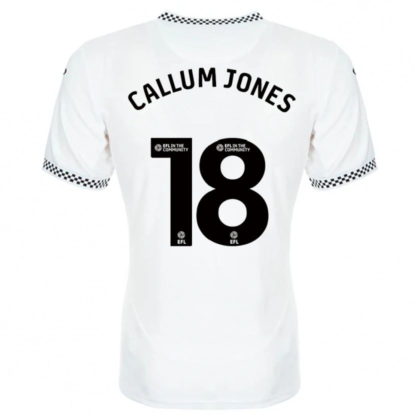 Danxen Hombre Camiseta Callum Jones #18 Blanco Naranja 1ª Equipación 2025/26 La Camisa