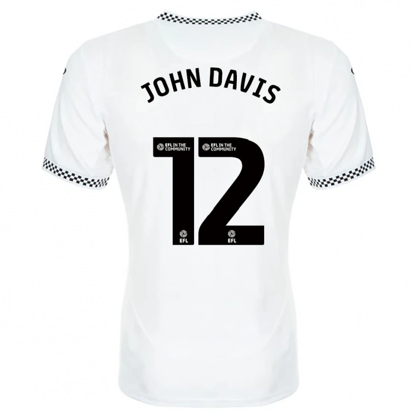 Danxen Hombre Camiseta Stacey John-Davis #12 Blanco Naranja 1ª Equipación 2025/26 La Camisa