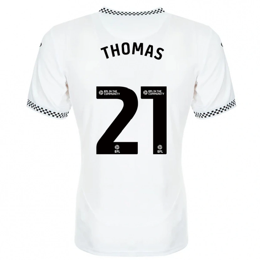 Danxen Hombre Camiseta Emily Thomas #21 Blanco Naranja 1ª Equipación 2025/26 La Camisa