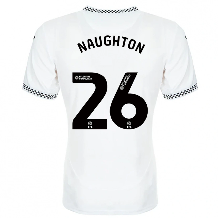 Danxen Hombre Camiseta Kyle Naughton #26 Blanco Naranja 1ª Equipación 2025/26 La Camisa