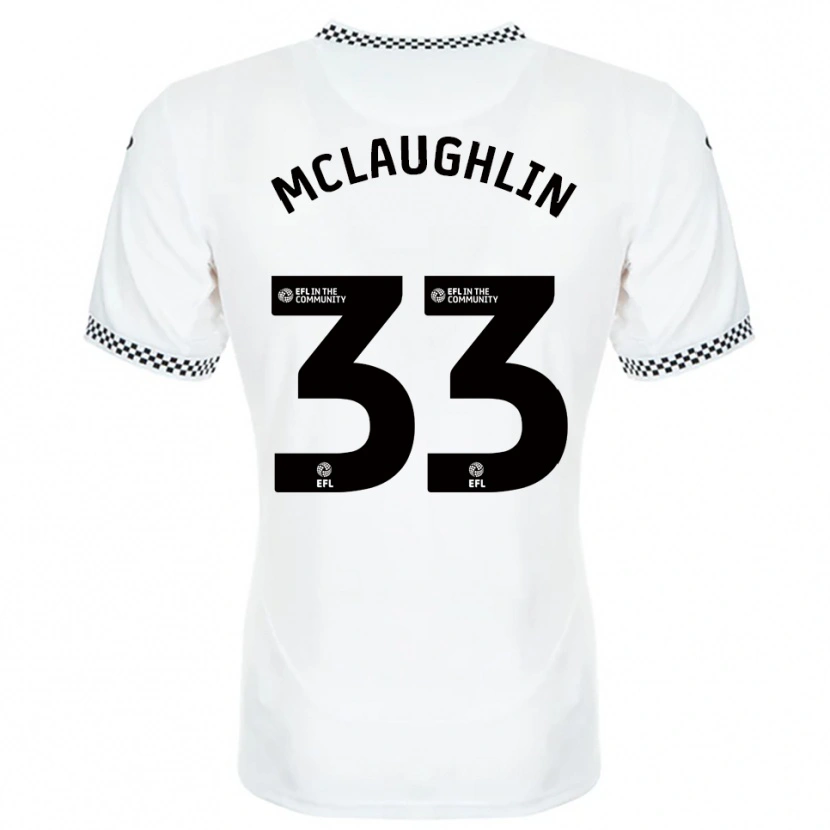 Danxen Hombre Camiseta Jon Mclaughlin #33 Blanco Naranja 1ª Equipación 2025/26 La Camisa