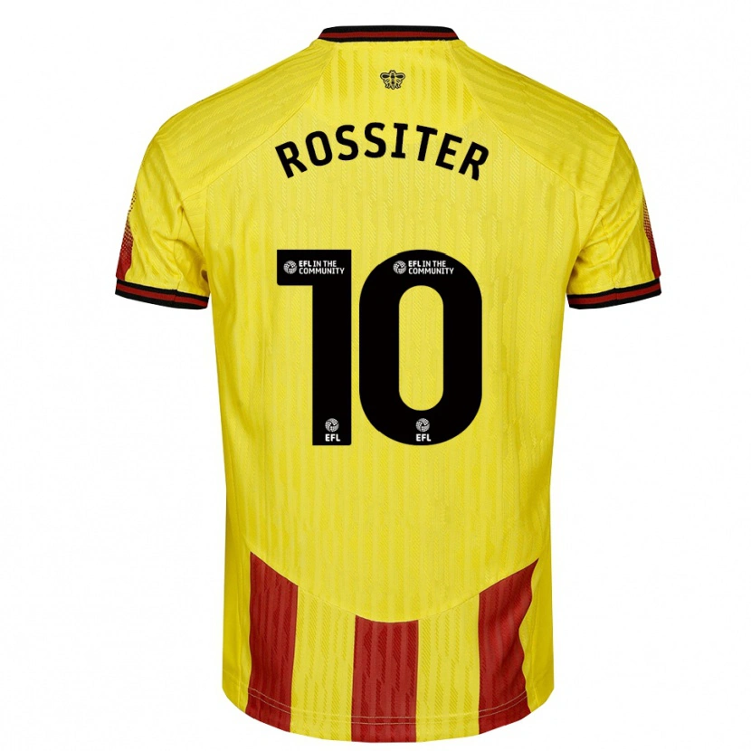 Danxen Hombre Camiseta Annie Rossiter #10 Amarillo Rojo 1ª Equipación 2025/26 La Camisa