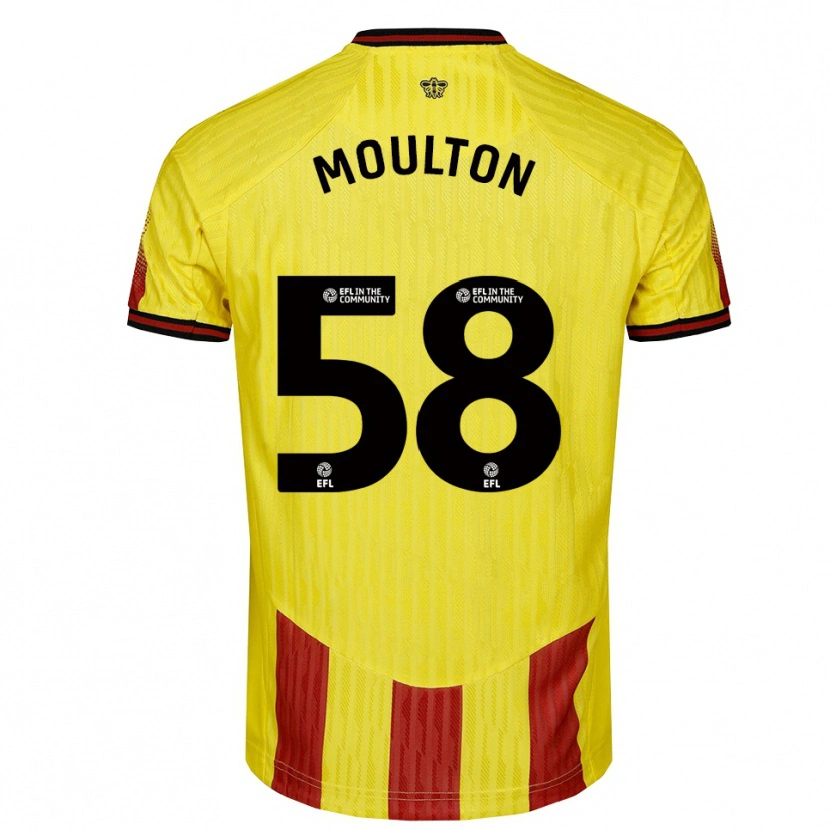 Danxen Hombre Camiseta Jai-Dea Moulton #58 Amarillo Rojo 1ª Equipación 2025/26 La Camisa