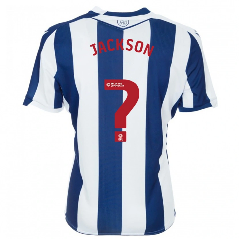 Danxen Hombre Camiseta Theo Jackson #0 Azul Marino Blanco 1ª Equipación 2025/26 La Camisa