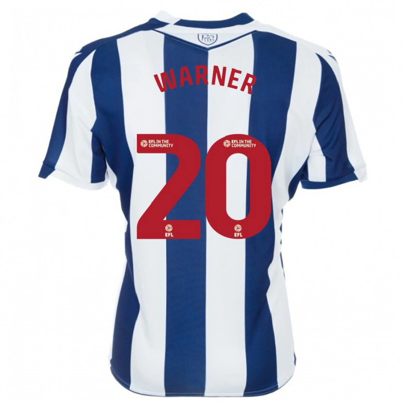 Danxen Hombre Camiseta Phoebe Warner #20 Azul Marino Blanco 1ª Equipación 2025/26 La Camisa