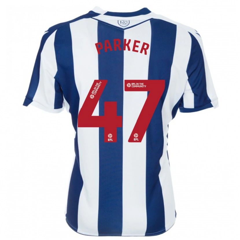 Danxen Hombre Camiseta Michael Parker #47 Azul Marino Blanco 1ª Equipación 2025/26 La Camisa