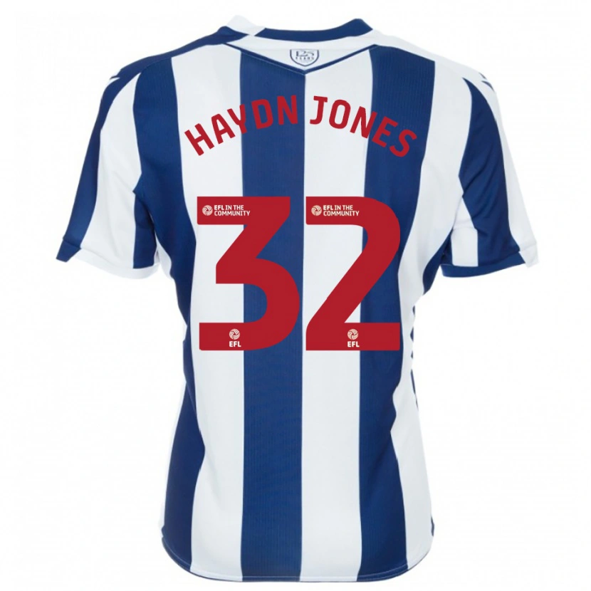 Danxen Hombre Camiseta Mackenzie Haydn Jones #32 Azul Marino Blanco 1ª Equipación 2025/26 La Camisa
