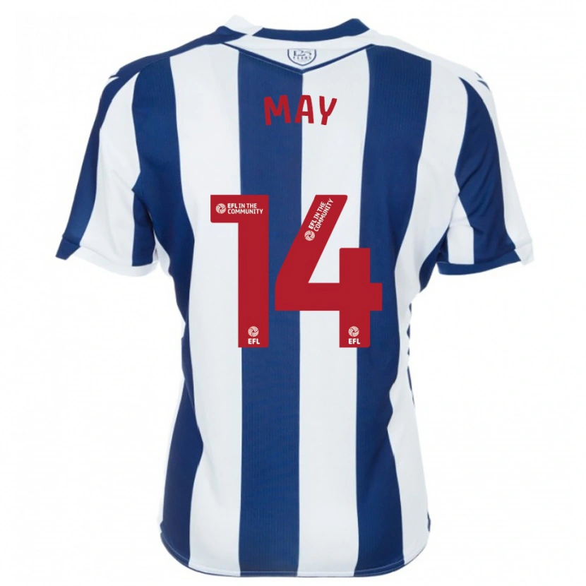 Danxen Hombre Camiseta Ellie May #14 Azul Marino Blanco 1ª Equipación 2025/26 La Camisa