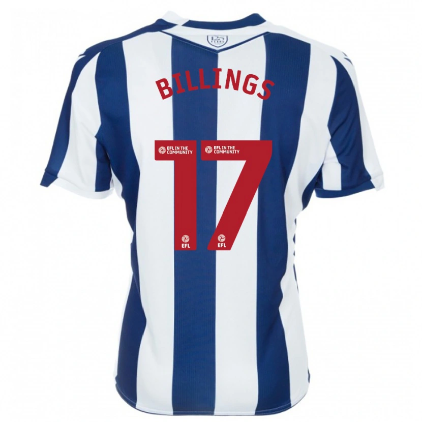 Danxen Hombre Camiseta Frazer Billings #17 Azul Marino Blanco 1ª Equipación 2025/26 La Camisa