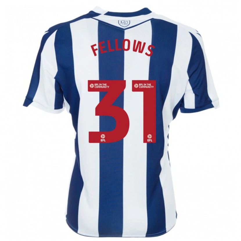 Danxen Hombre Camiseta Tom Fellows #31 Azul Marino Blanco 1ª Equipación 2025/26 La Camisa