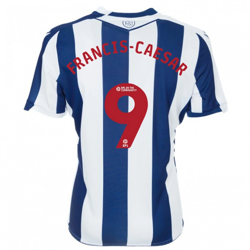 Danxen Hombre Camiseta Jaiden Francis-Caesar #9 Azul Marino Blanco 1ª Equipación 2025/26 La Camisa
