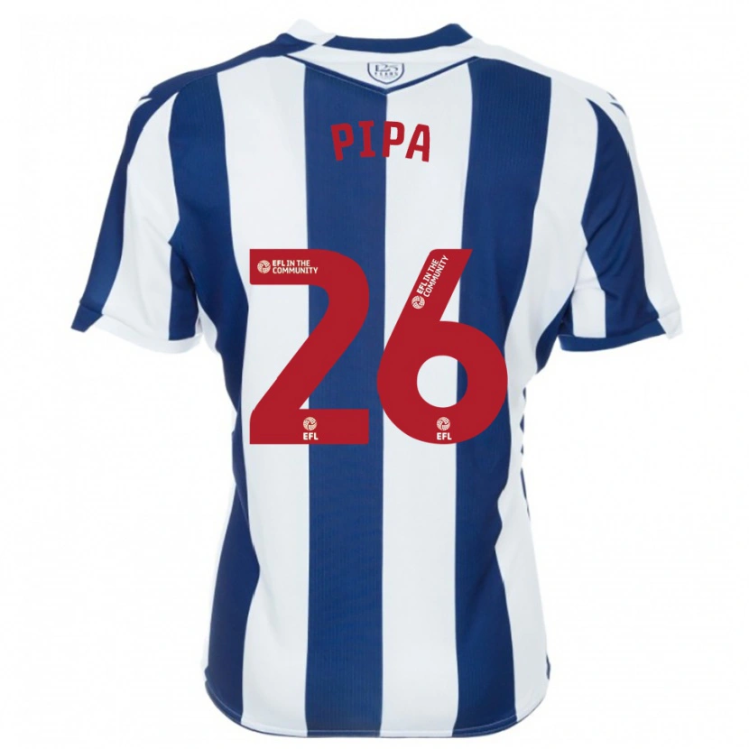 Danxen Hombre Camiseta Pipa #26 Azul Marino Blanco 1ª Equipación 2025/26 La Camisa