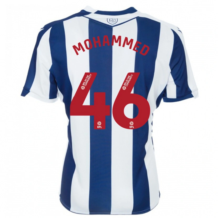 Danxen Hombre Camiseta Jamal Mohammed #46 Azul Marino Blanco 1ª Equipación 2025/26 La Camisa