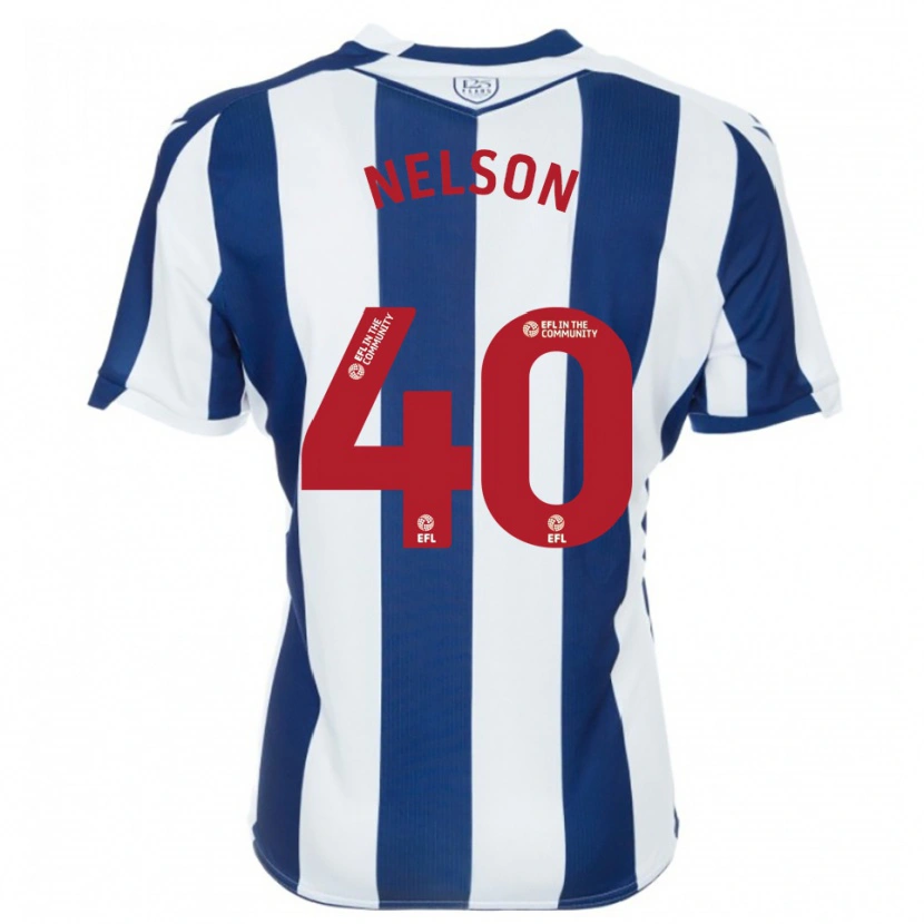 Danxen Hombre Camiseta Deago Nelson #40 Azul Marino Blanco 1ª Equipación 2025/26 La Camisa