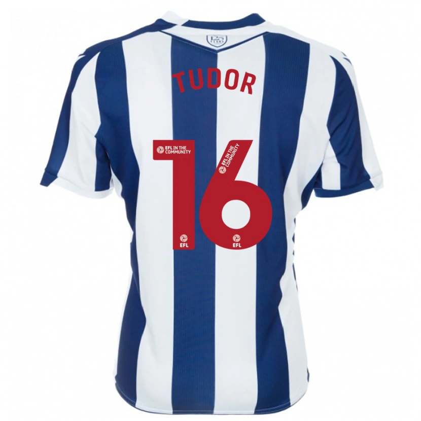 Danxen Hombre Camiseta Sophie Tudor #16 Azul Marino Blanco 1ª Equipación 2025/26 La Camisa