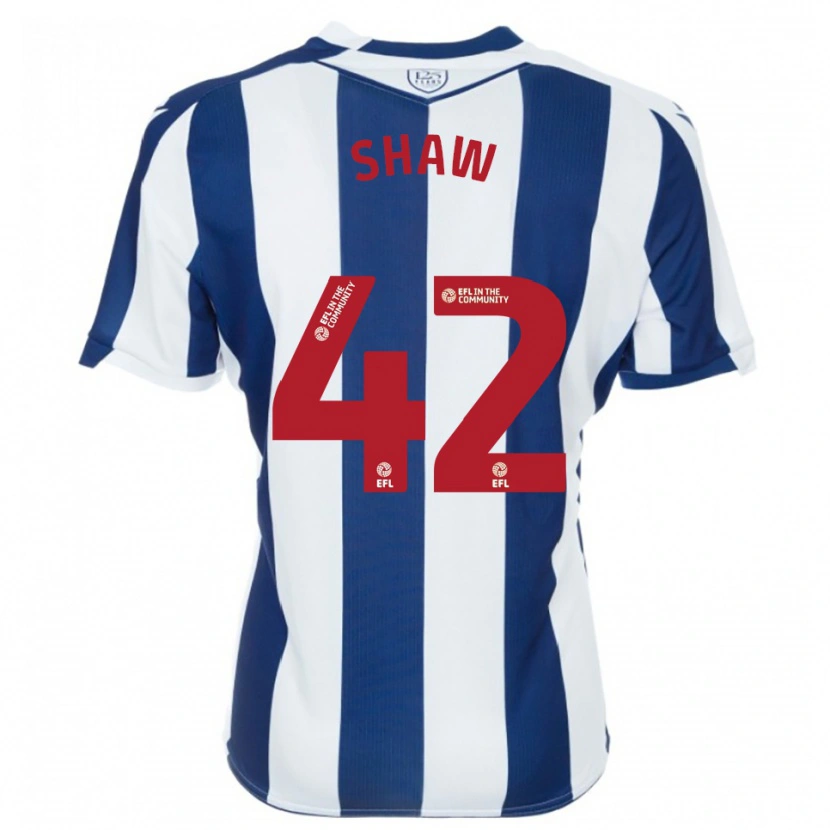 Danxen Hombre Camiseta Josh Shaw #42 Azul Marino Blanco 1ª Equipación 2025/26 La Camisa