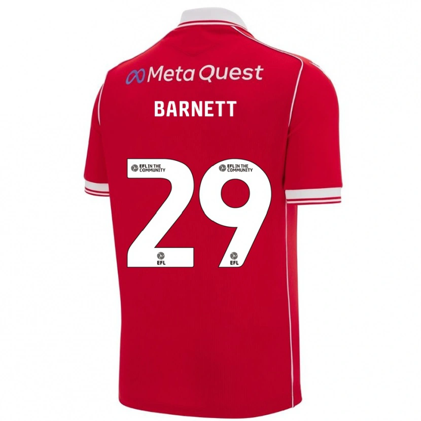 Danxen Hombre Camiseta Ryan Barnett #29 Rojo Blanco 1ª Equipación 2025/26 La Camisa