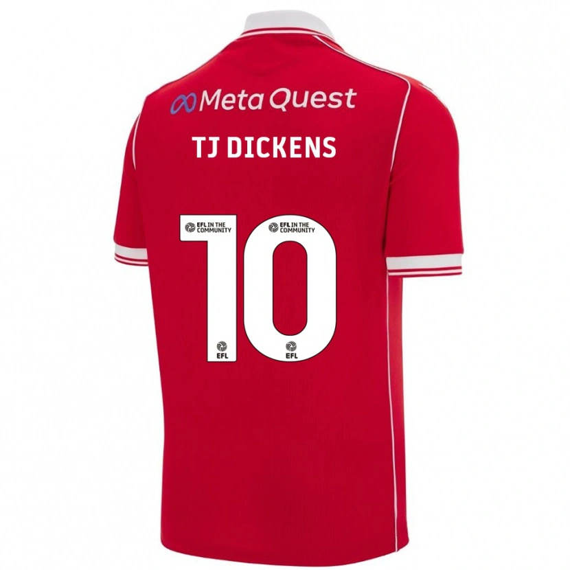 Danxen Hombre Camiseta Tonicha Tj Dickens #10 Rojo Blanco 1ª Equipación 2025/26 La Camisa