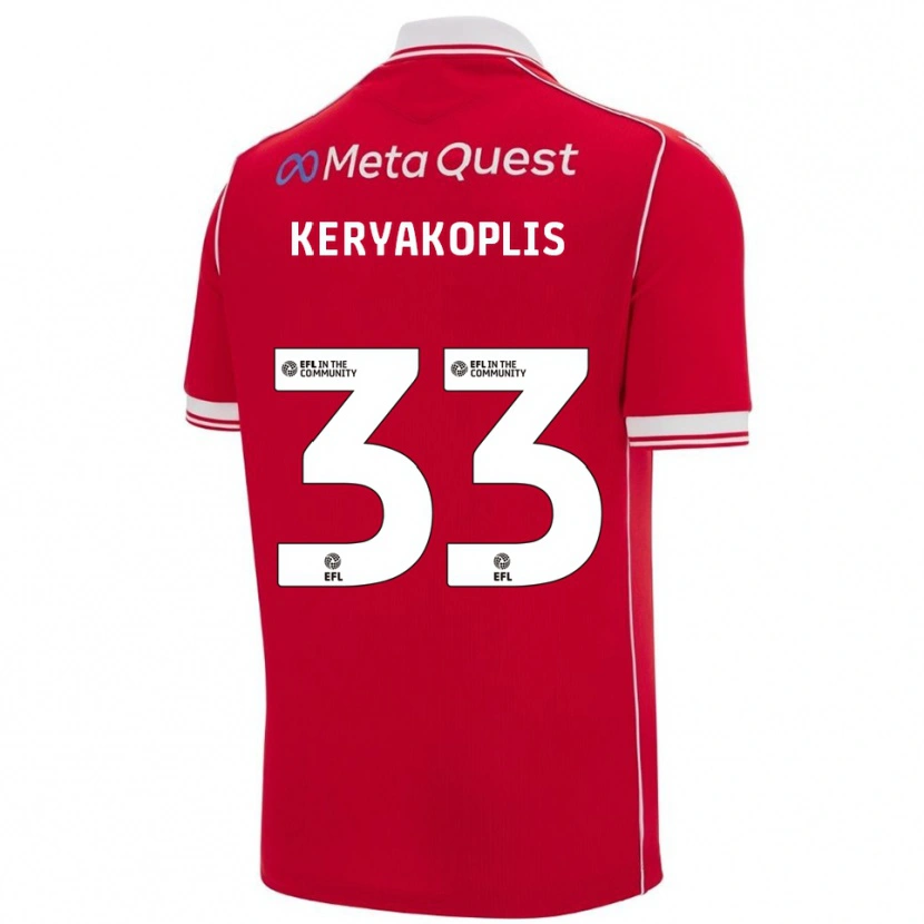 Danxen Hombre Camiseta Hannah Keryakoplis #33 Rojo Blanco 1ª Equipación 2025/26 La Camisa