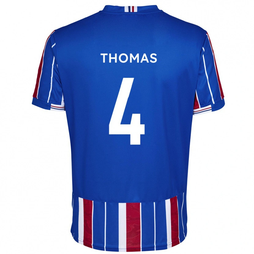 Danxen Hombre Camiseta Terell Thomas #4 Azul Rojo Blanco 1ª Equipación 2025/26 La Camisa