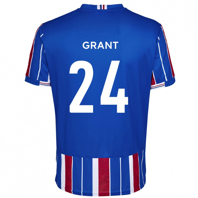Danxen Hombre Camiseta Josh Grant #24 Azul Rojo Blanco 1ª Equipación 2025/26 La Camisa