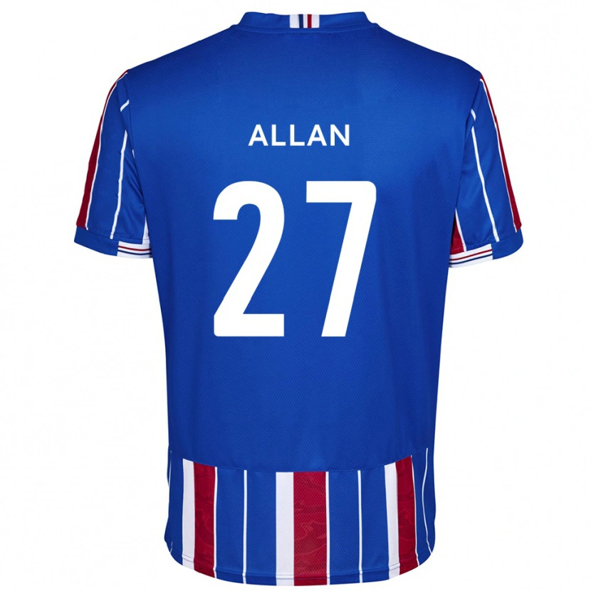 Danxen Hombre Camiseta Jake Allan #27 Azul Rojo Blanco 1ª Equipación 2025/26 La Camisa