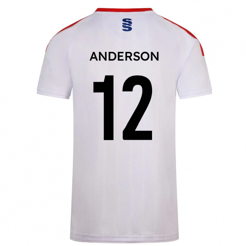 Danxen Hombre Camiseta Zea Anderson #12 Blanco Azul Marino 1ª Equipación 2025/26 La Camisa