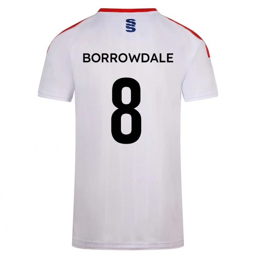 Danxen Hombre Camiseta Imogen Borrowdale #8 Blanco Azul Marino 1ª Equipación 2025/26 La Camisa