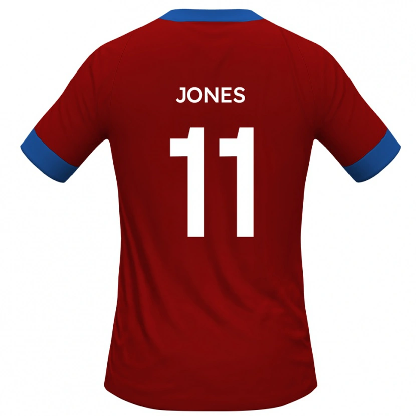Danxen Hombre Camiseta Ryan Jones #11 Rojo Azul 1ª Equipación 2025/26 La Camisa