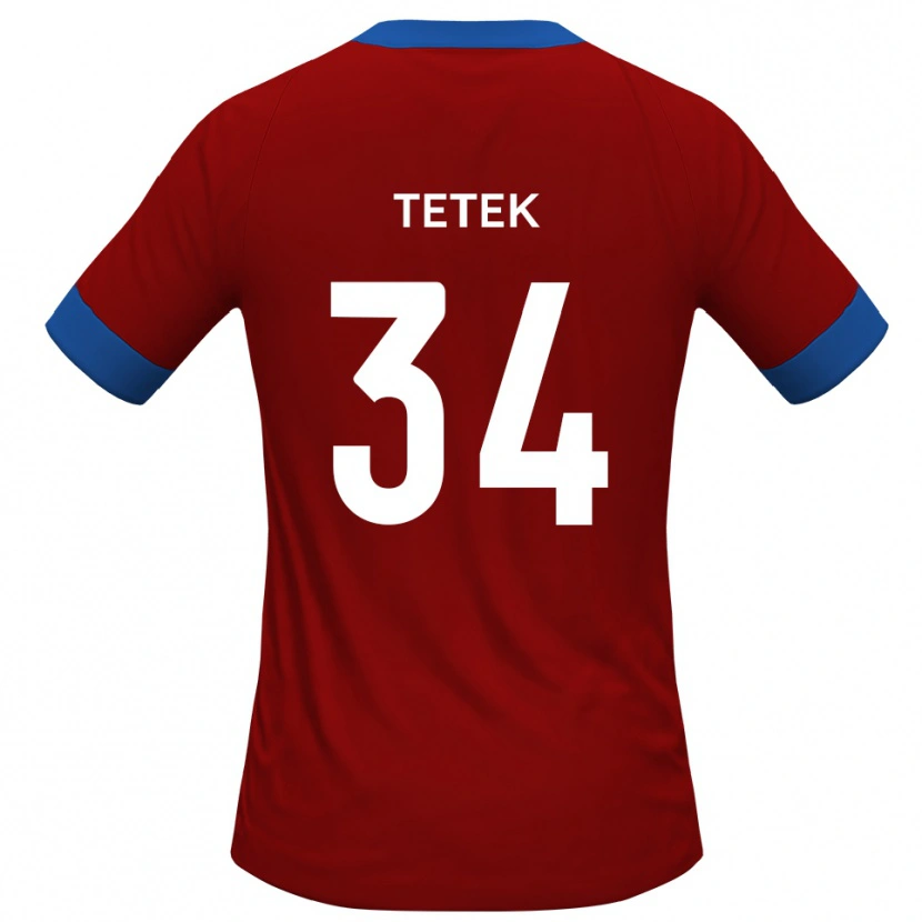 Danxen Hombre Camiseta Dejan Tetek #34 Rojo Azul 1ª Equipación 2025/26 La Camisa