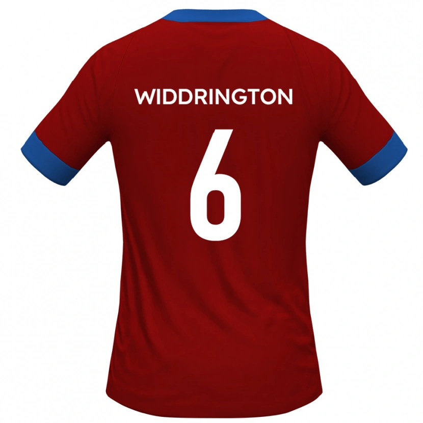 Danxen Hombre Camiseta Theo Widdrington #6 Rojo Azul 1ª Equipación 2025/26 La Camisa