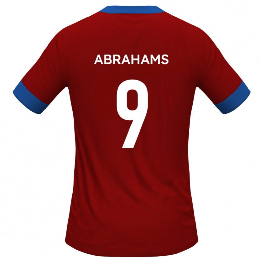 Danxen Hombre Camiseta Tristan Abrahams #9 Rojo Azul 1ª Equipación 2025/26 La Camisa