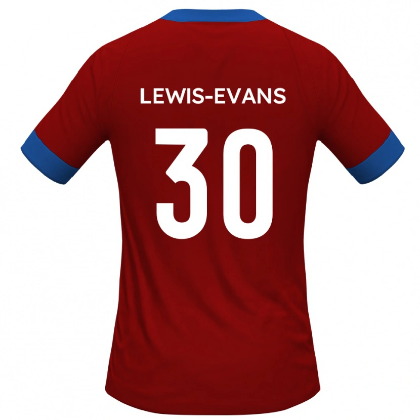 Danxen Hombre Camiseta Joe Lewis-Evans #30 Rojo Azul 1ª Equipación 2025/26 La Camisa