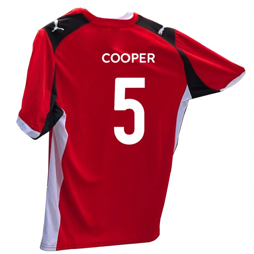 Danxen Hombre Camiseta Jake Cooper #5 Rojo Blanco 1ª Equipación 2025/26 La Camisa