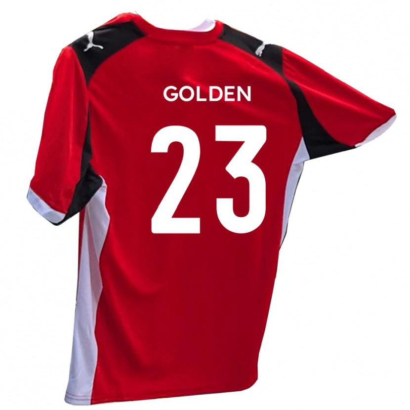 Danxen Hombre Camiseta Tylor Golden #23 Rojo Blanco 1ª Equipación 2025/26 La Camisa
