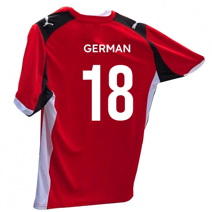 Danxen Hombre Camiseta Owen German #18 Rojo Blanco 1ª Equipación 2025/26 La Camisa