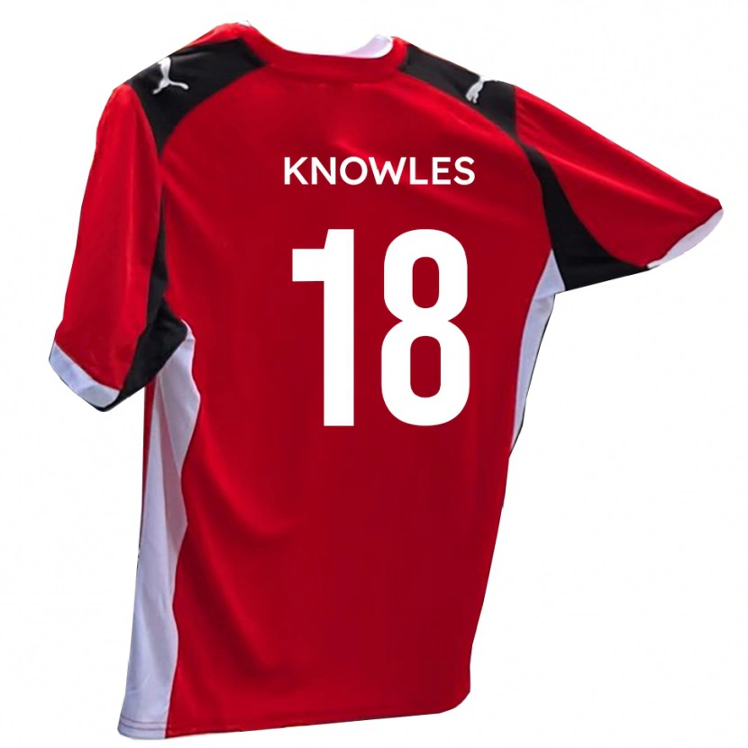 Danxen Hombre Camiseta Jimmy Knowles #18 Rojo Blanco 1ª Equipación 2025/26 La Camisa