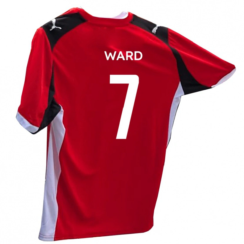 Danxen Hombre Camiseta Keaton Ward #7 Rojo Blanco 1ª Equipación 2025/26 La Camisa