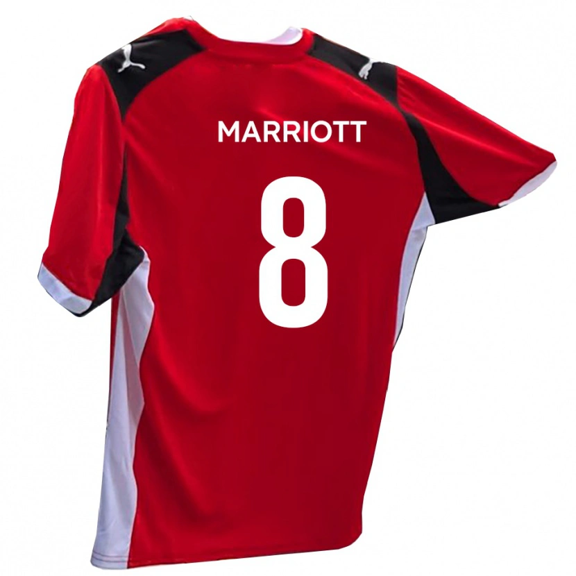 Danxen Hombre Camiseta Isaac Marriott #8 Rojo Blanco 1ª Equipación 2025/26 La Camisa