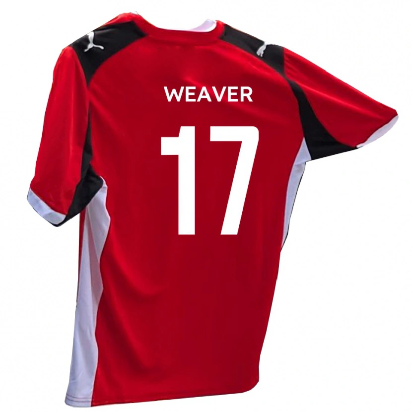Danxen Hombre Camiseta Lucas Weaver #17 Rojo Blanco 1ª Equipación 2025/26 La Camisa