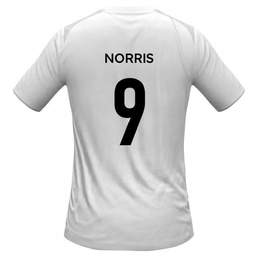 Danxen Hombre Camiseta Luke Norris #9 Blanco Gris 1ª Equipación 2025/26 La Camisa