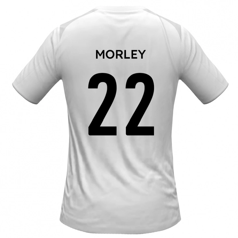 Danxen Hombre Camiseta Adam Morley #22 Blanco Gris 1ª Equipación 2025/26 La Camisa