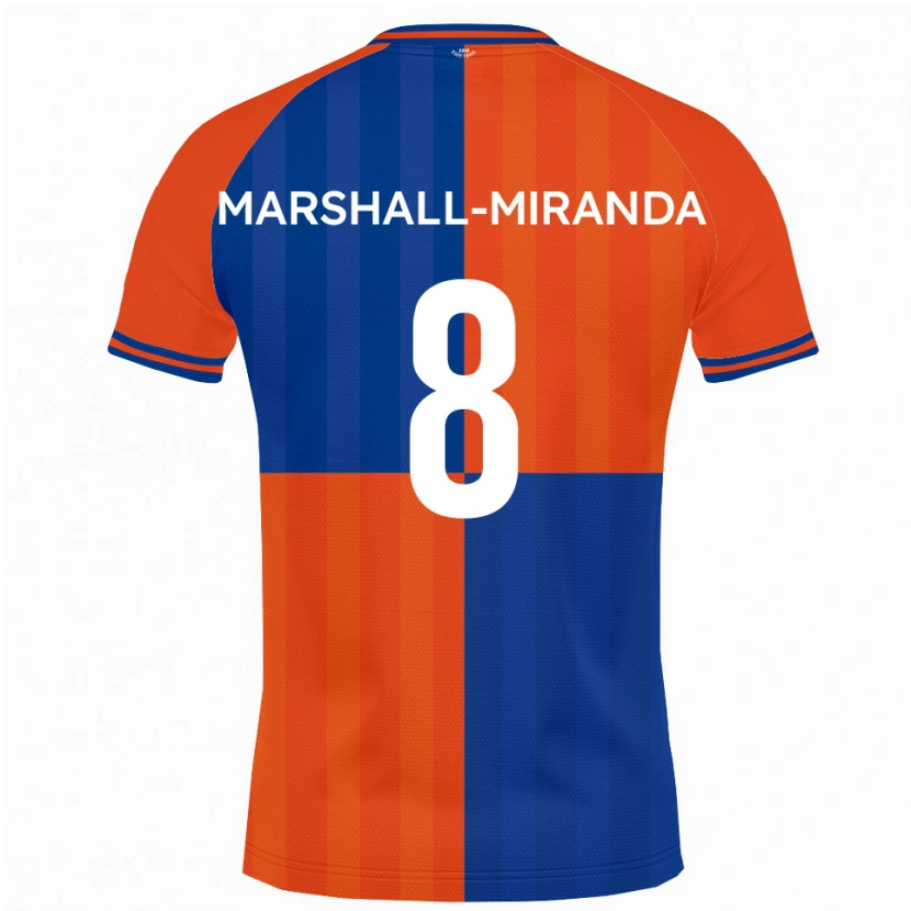 Danxen Hombre Camiseta Marley Marshall-Miranda #8 Naranja Azul Real 1ª Equipación 2025/26 La Camisa
