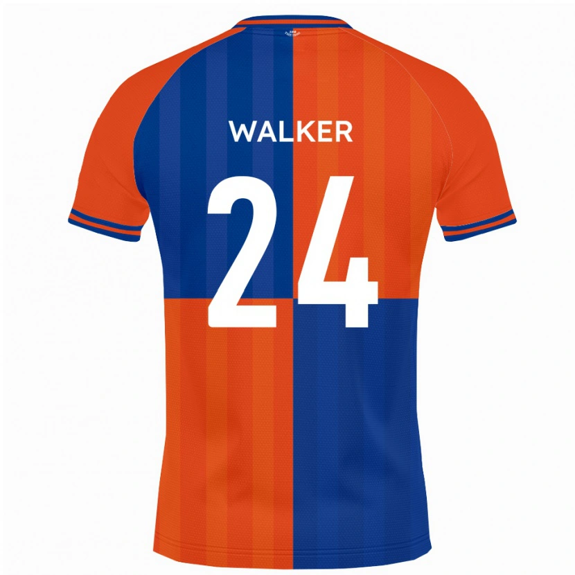 Danxen Hombre Camiseta Lewis Walker #24 Naranja Azul Real 1ª Equipación 2025/26 La Camisa