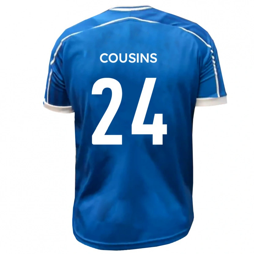 Danxen Hombre Camiseta Jordan Cousins #24 Azul Blanco 1ª Equipación 2025/26 La Camisa