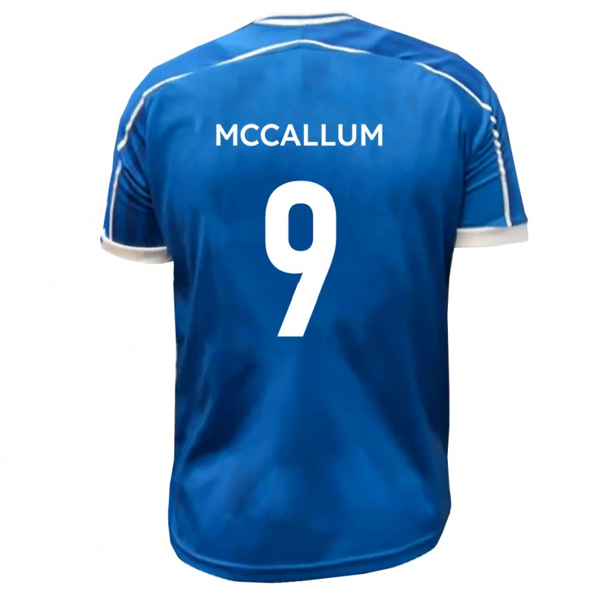 Danxen Hombre Camiseta Paul Mccallum #9 Azul Blanco 1ª Equipación 2025/26 La Camisa
