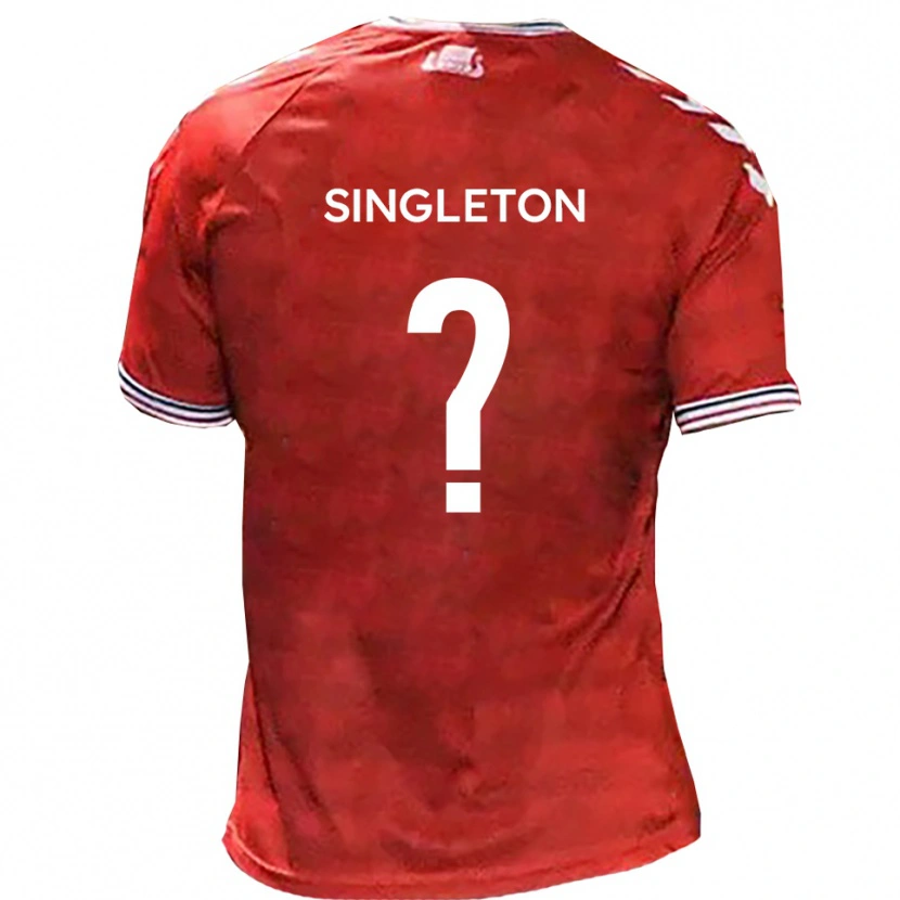 Danxen Hombre Camiseta Faye Singleton #0 Rojo Blanco 1ª Equipación 2025/26 La Camisa